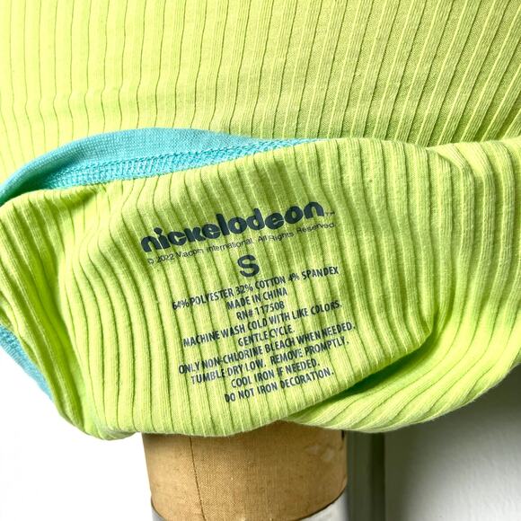Nickelodeon lime green vintage rocket power tank with character image size xs - Picture 6 of 6